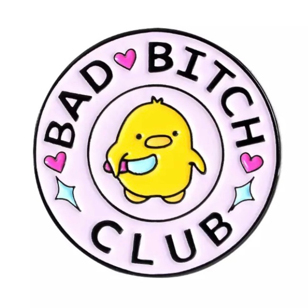 6/$30 Bad B*tch Club Duck With Knife Enamel Pin